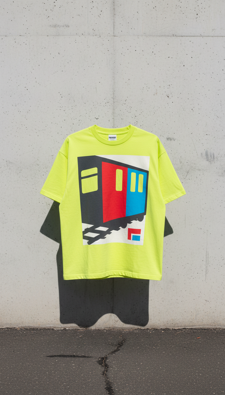 Subway Neon Yellow Boxy Graphic Tee